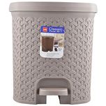 Cello Classic Plastic Pedal Dustbin, 6 Liters, Grey
