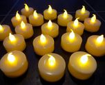 Wilson Trading 12 Flameless Tea Light Candles/ Led Candles / Party candles (White (Natural Flame))