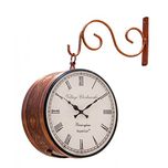 RoyalsCart Double Sided Railway Station/Platform Analog Wall Clock