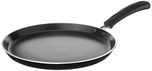 Amazon Brand - Solimo Non-Stick Flat Tawa, 25cm (Induction and Gas Compatible) (Black)