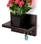 Regis Key Hold - Wall Mounted Key Holder/Key Rack Hooks with Dcor Shelf - Skywood Wenge