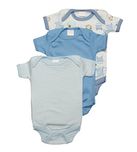 NammaBaby MultiColor Romper BodySuit Onesies for New Born Baby Pack Of 3 (3-6 Months) Blue