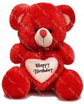 Rushi Enterprise 2 Feet Birthday Heart Stuffed Soft Teddy Bear - Red