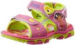 Dora Girl's Pink and Lime Fashion Sandals - 5C UK