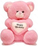Richy Toys With Birthday Heart Stuffed Soft Plush Toy Kids Teddy Bear (50 cm,Pink)