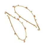 Variation Sleek Gold plated Payal for Women.