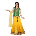 Aarika Girls' Self Design Party Wear Lehenga Choli Set