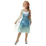 Frozen Floral Printed Disney Princess Elsa Dress (Blue)