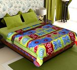 Story@Home Coral Collection Soft Printed Fleece Polyester Double Bed Blanket - Cream