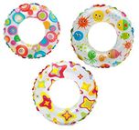 Intex Lively Print 24 inch Swim Ring, Multi Color
