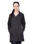 Montrex Black Designer Long Coat For Women