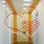 Discount4Product 30 Strings Crystal Strings Bead Hanging Curtain Glass Drops Curtain Partition Spaces Wedding Decoration Home Hotel Shop Decoration