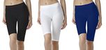 FASHION LINE BLACK WHITE NAVY WOMEN SHORTS/TIGHTS(PACK OF 3)(SIZE M)