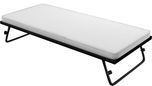 Camabeds Magad Foldable Truckle Metal Single Bed(Finish Color -  Black  (Mattress Included))