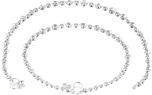 Charms Diamond Studded Silver Anklet For Women/Girls