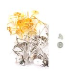 Udhayam Gold/Silver Finish Stud Head Pin And Earring Rubber Back Bush For Jewellery Making Kit