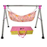 Multipro Indian Style Ghodiyu Born Baby Sleep Swing Cradle, Pink