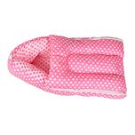 Orange and Orchid 3 In 1 Baby Cotton Bed Cum Sleeping Bag (60 x 45 x 15 CM)(0-6 Months_Pink)