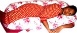 Bottom Genius C Shape Pregnancy Pillow & Maternity Pillow With 100% Cotton Printed Slipcover