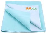 OYO BABY - Water Proof and Reusable Mat/Bed Protector/Absorbent Dry Sheets (70cm X 50cm, Small) - Sea Blue