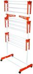 FAVOUR Premium Indigo Stainless Steel, Plastic Floor Cloth Dryer Stand(Orange, White, Pack of 1)