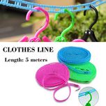 Japan House 5 Meters Windproof Anti-Slip Clothes Washing Line Drying Nylon Rope with Hooks