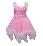 Wish Karo Baby Girls Party Wear Frock Dress (fr089p _12-18 Mnth_Pink_12 - 18 Months)