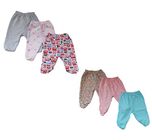 NammaBaby Pajama Leggings with Booties for New Born - Set of 6 (0-3 Months)