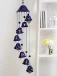 Unravel India Ceramic Blue Bell Wind Chime