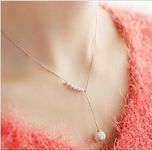 Its Fashion Pearl Y Necklace Clavicle Chain Sweater Chain Necklace