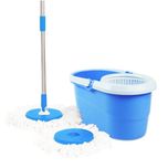 Houseables 360 Degree Spin Mop with 2 Microfiber Heads (Color May Vary)