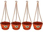 Easy Gardening 8 Inch Hanging Pots/Planters Terracotta Color For Home Balcony