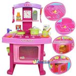 Toyshine Multi Skill Toy Kitchen Set With Inbuilt Music And Lights, Pink (Large)