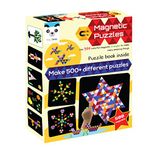 Play Panda Magnetic Puzzles : Triangles - Includes 400 magnets, 200 puzzles, magnetic board, display stand