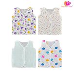 Orange and Orchid Unisex Animal Print Regular Fit Tank Top (78335_Multicoloured_0-3 Months)