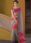 Inddus Multicoloured Printed Saree