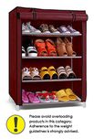 Pindia  Shoe cabinet , 4-5  Layer Maroon Shoe Rack Organizer