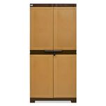 Nilkamal Freedom 18 Mini Shoe Cabinet (Sandy Brown and Dark Brown)