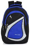 Bag-Age Polyester 30 Ltr Black-Violet School Backpack