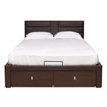 @home by Nilkamal Triumph Queen Size Bed with Storage (Brown)