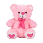 Ultra Spongy Teddy Bear Soft Toy Gifts, Pink (15-inch)