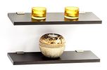 Bluewud Wall Dcor Shelf & Display Rack - Stellar Series (Wenge, 4.75 x 11.75 inches, set of 2) S-TW12-12S2