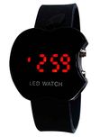 Acorn LED Digital Black Dial Apple Shape Kids Watch - Black