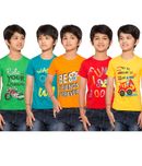 Maniac Pack of 5 Multicolour Half Sleeves T-Shirts