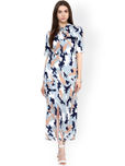 Zima Leto Women Blue Printed Maxi Dress