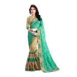 Om Shantam Sarees Geometric Print, Embroidered, Self Design, Graphic Print Fashion Pure Georgette Saree
