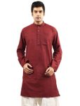 Manyavar Casual Maroon Kurta