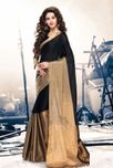 Srp Fashion Selection Black Colour Cotton Silk Saree