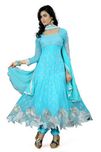 Mert India Brasso Embroidered Semi-stitched Salwar Suit Dupatta Material