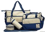 Baby Bucket Baby Diaper Nappy Changing Baby Diaper Bag/Baby Bag/Mummy Bag/Handbag (5 pcs. Set Navy Blue)